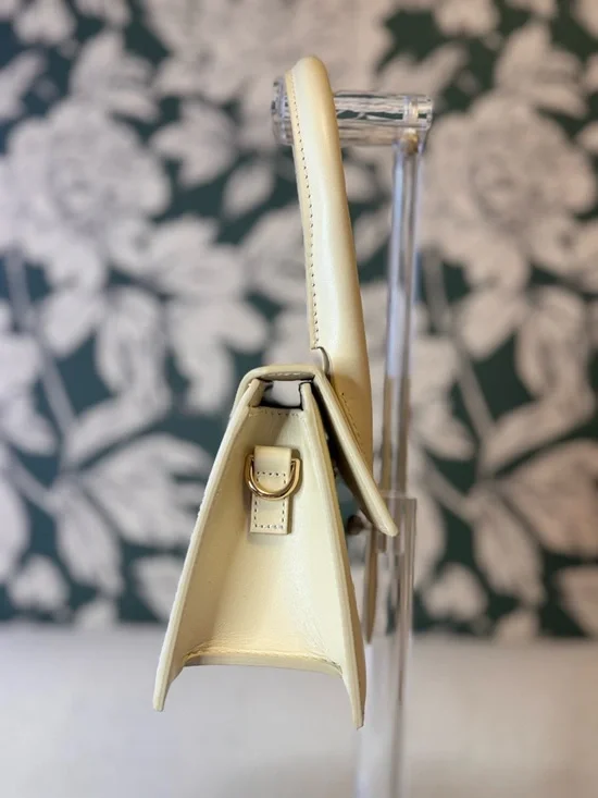 Jacquemus Authentic Mini Top-Handle Bag in Cream Leather w/Dusty Never Carried - Picture 5 of 13